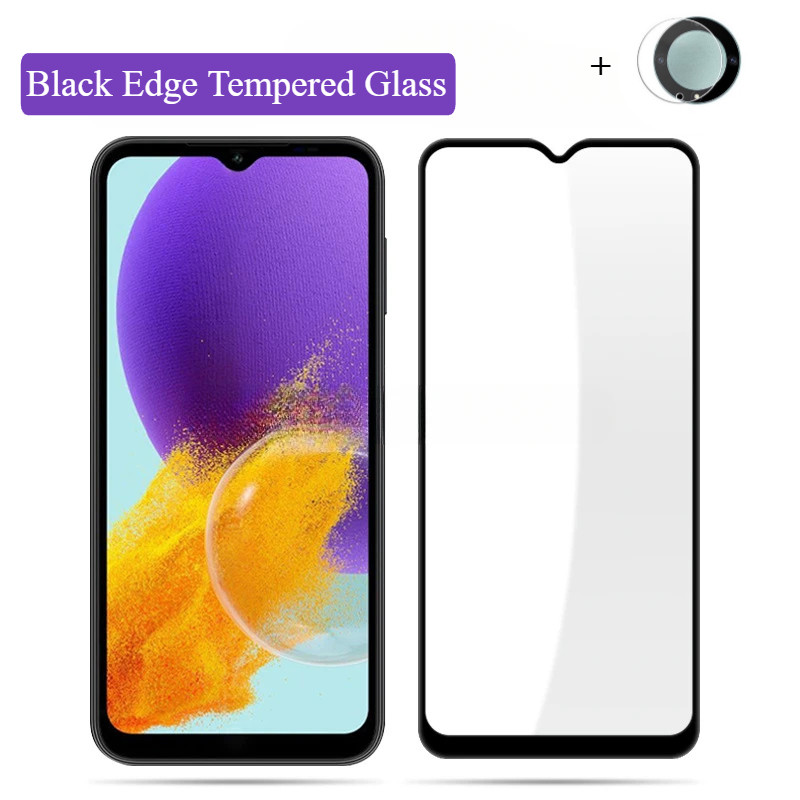 SAMSUNG สีดําขอบกระจกนิรภัยสําหรับSamsung Galaxy Note Quantum XCover 20 S10 S10e 2 6 Pro Liteฟิล์มแก