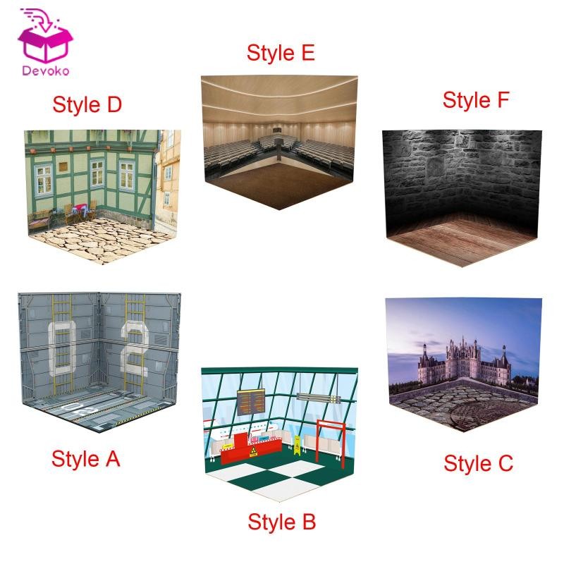 [chiwanji2mf] 1/12 Scale พื้นหลังจอแสดงผล Diorama Collection สําหรับตัวเลขการกระทําของเล่นฉากยานพาหน