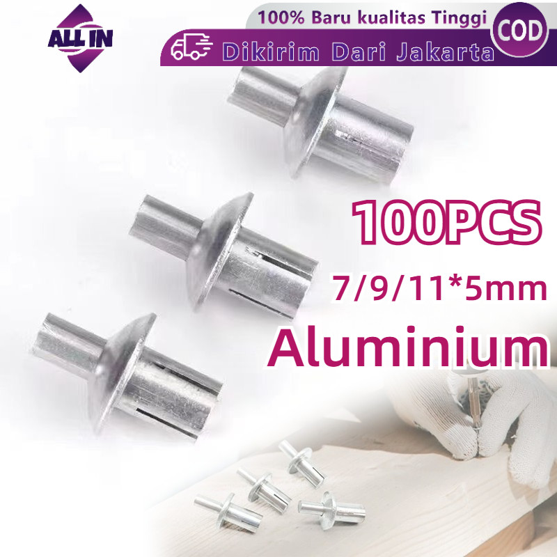 100pcs Dynabolt Bolts กรอบโลหะ Anchor กรอบ Anchor เล็บขนาดเล็บกรอบ Anchor เล็บอลูมิเนียม Rivets