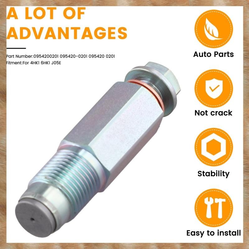 [KYG] 095420-0201 Common Rail Pressure Relief Limiter Valve สําหรับ 4HK1 6HK1 J05E 0954200201 095420
