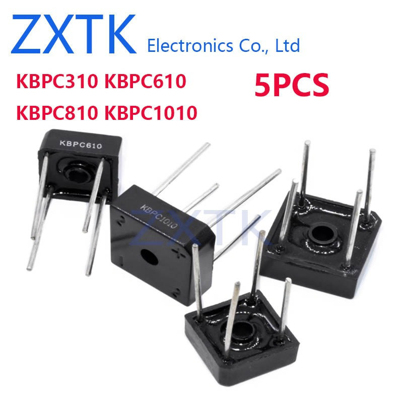 ใหม่ IC CHIP 5 ชิ้น/ล็อต KBPC310 610 810 1010 3A/6A/8A/10A 1000V DIP-4 แบนสะพาน Rectifier Rectifier 