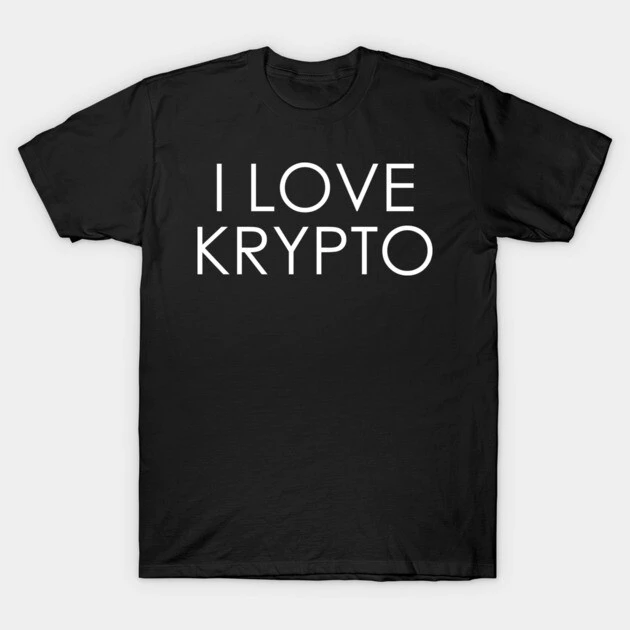 เสื้อยืด Vintage i love krypto คอกลม Oversize