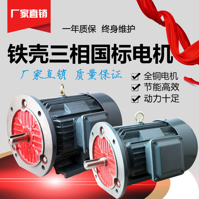 ผู้ผลิตทองแดงบริสุทธิ์สามPhase Abnormal Step Motor Iron Shell AC Motor YE3 Y2 0.75kw-4YE3-80M2-4