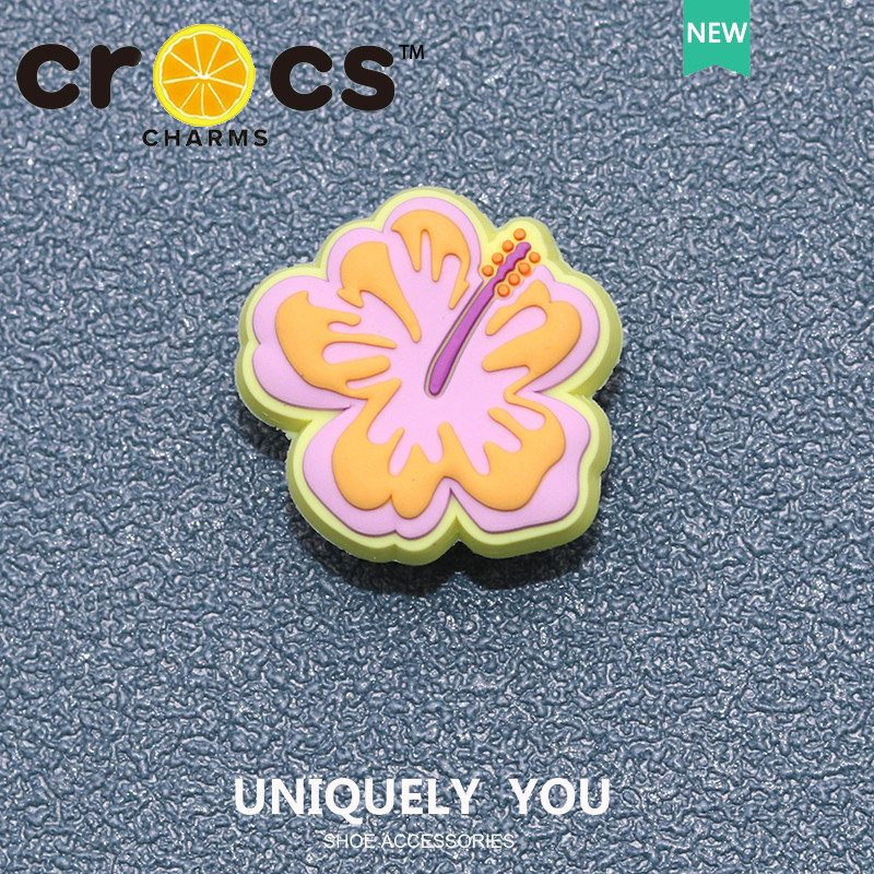 JIBBITZ cross charms ตัวติดรองเท้า Flower Pine ดีไซน์ธรรมชาติ ตัวติดรองเท้า cross