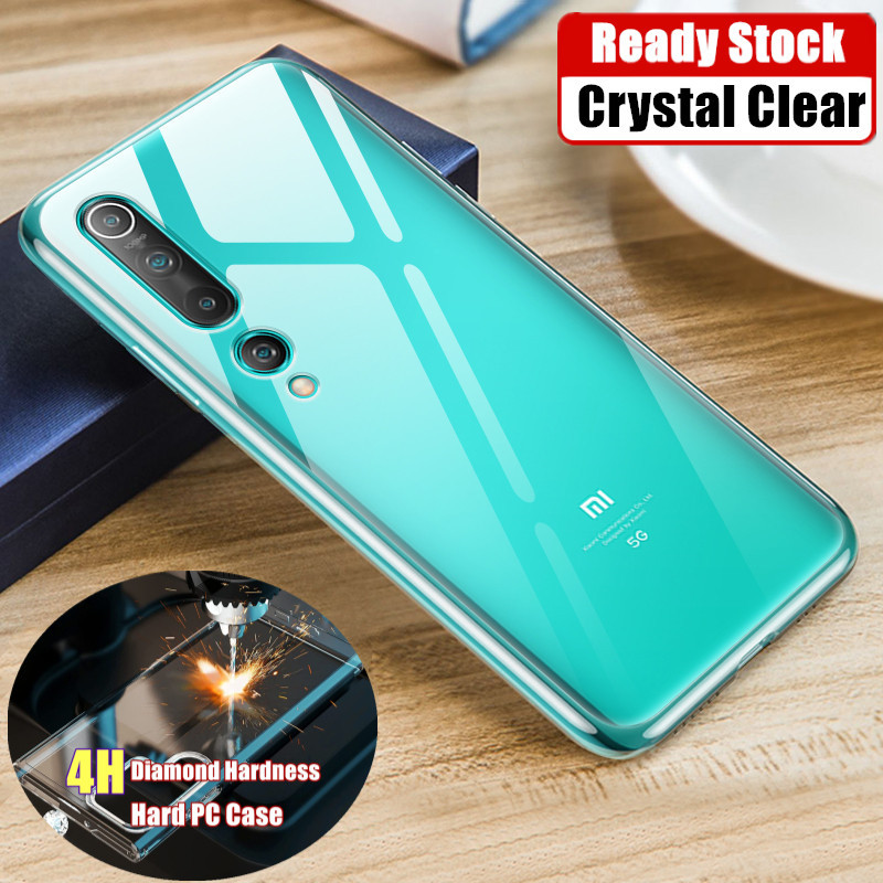 สําหรับ Xiaomi Mi 10 5G M2001J2G M2001J2I ไม่เคย Yellowing Slim Crystal Clear Hard PC Scratch-Resist