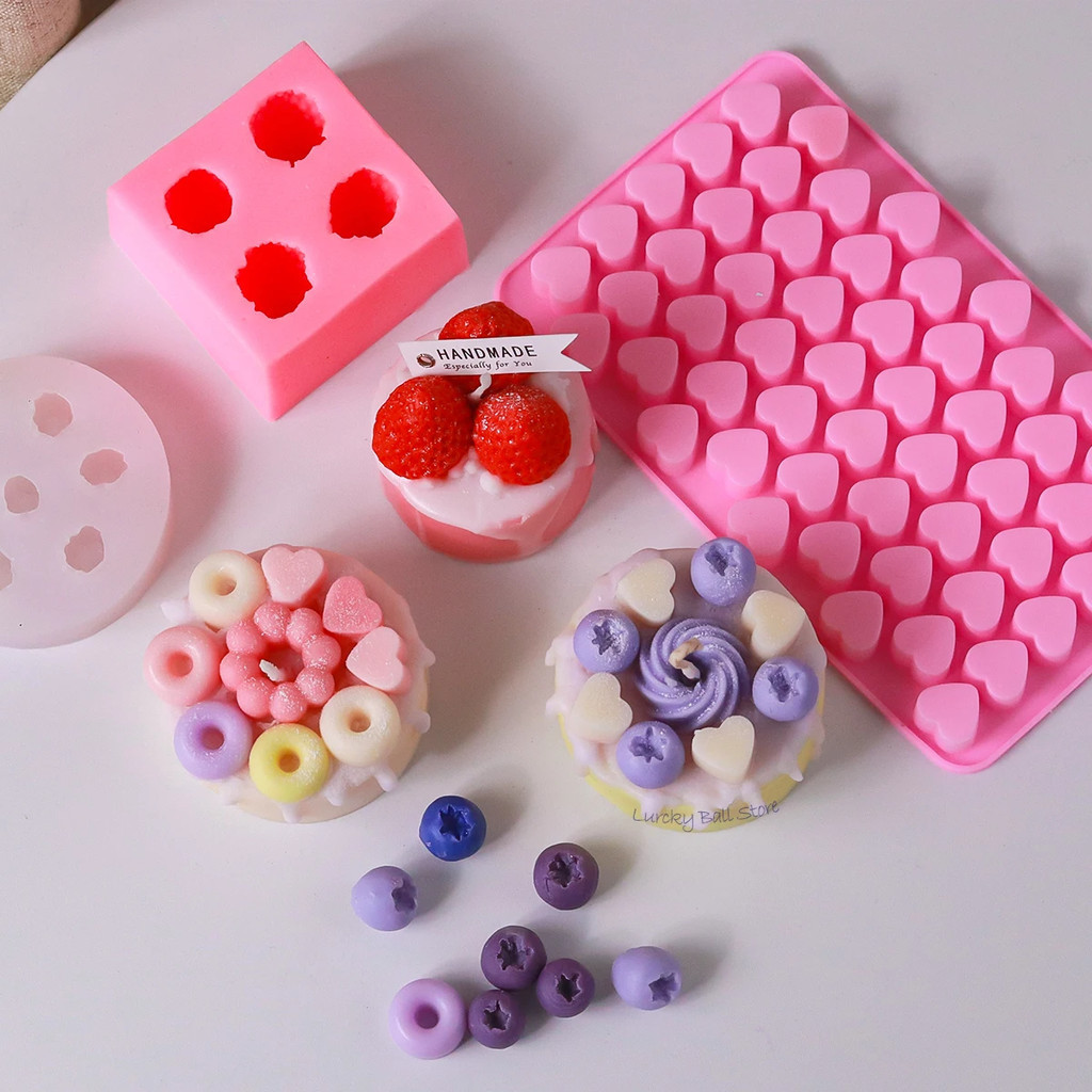 48 Cavity Mini ช็อกโกแลต/โดนัทแม่พิมพ์ซิลิโคน DIY Fondant บิสกิตเค้กแม่พิมพ์นํากลับมาใช้ใหม่ขนม Mould สบู่เทียนทําอุปกรณ์