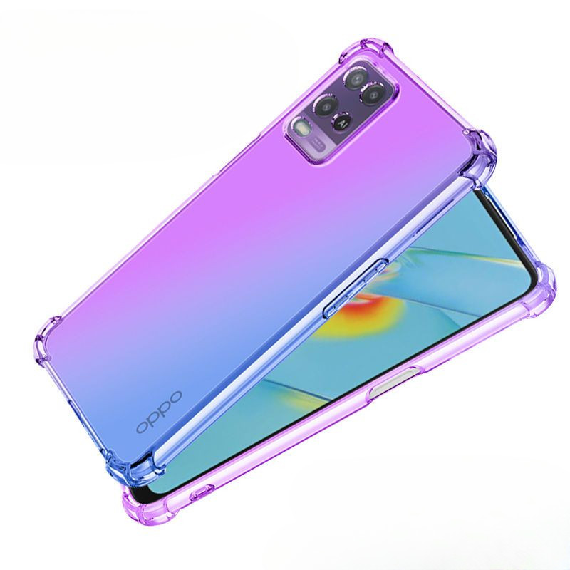 สําหรับ OPPO Realme V13 Q3 5G K9X Hybrid น่ารัก Gradient TPU กันชน Shock Absorption Drop ป้องกันฝาคร