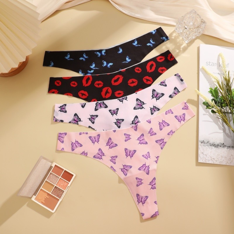 Allofme ผู้หญิงไม่มีรอยต่อและไร้ร่องรอยกางเกงชั้นในเซ็กซี่พิมพ์ Thongs จีสตริงนุ่มสบาย 15 สี ราคา ถูกที่สุด ดีลบีเคเค แกลเลอรีภาพที่ 6
