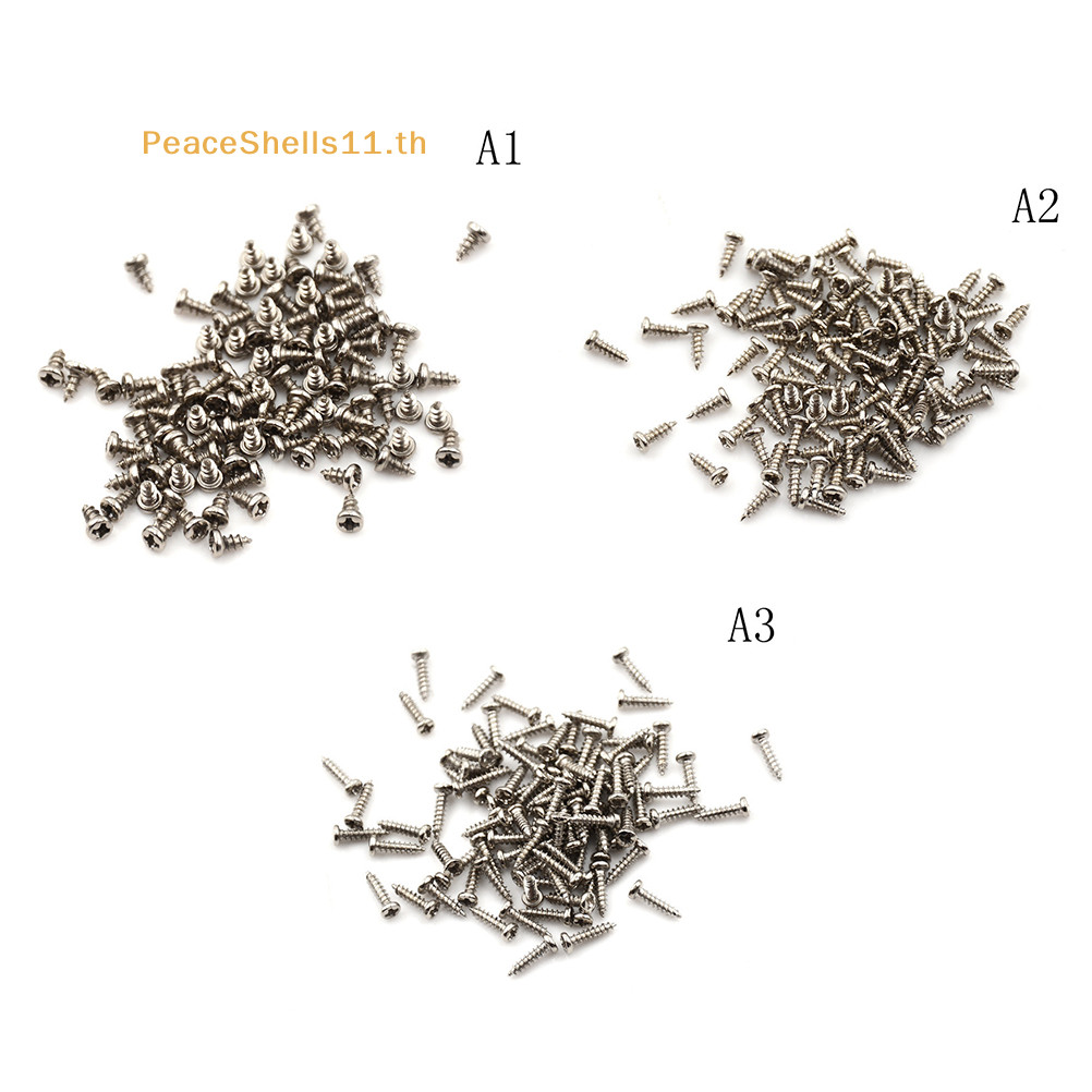 PeaceShells 100 ชิ้น M2 สกรูเกลียวเส้นผ่านศูนย์กลางรอบสกรูข้ามสกรูแตะตัวเอง TH