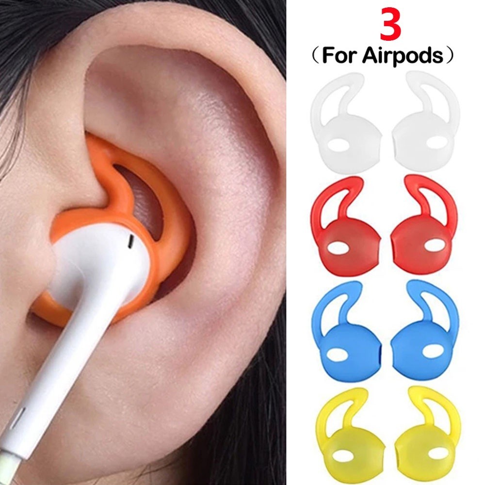 เคสหูฟังซิลิโคนสําหรับ Airpods Pro Anti-Slip Soft Eartip Ear Hook Cap Cover 1 คู่