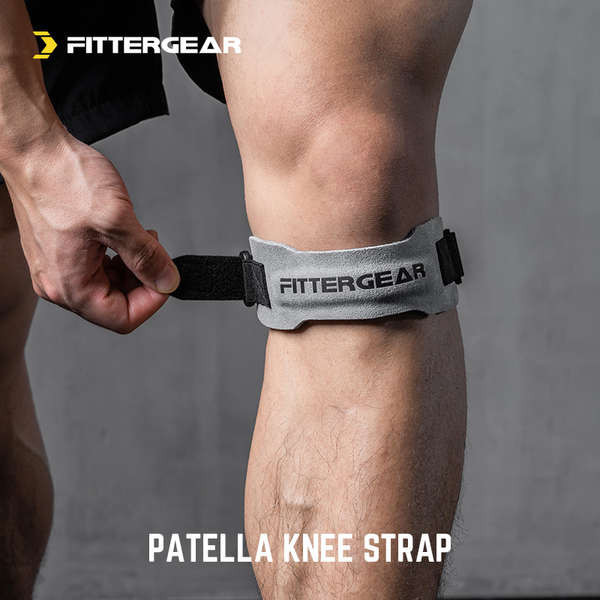 ที่รัดเข่า สนับเข่า FitterGear Cowhide Professional Patella Belt ผู้ชายกีฬาค้ํายันเข่า, วิ่ง, บาสเก็ตบอล, กระโดดเชือก, อุปกรณ์ป้องกันเข่าแรงดัน