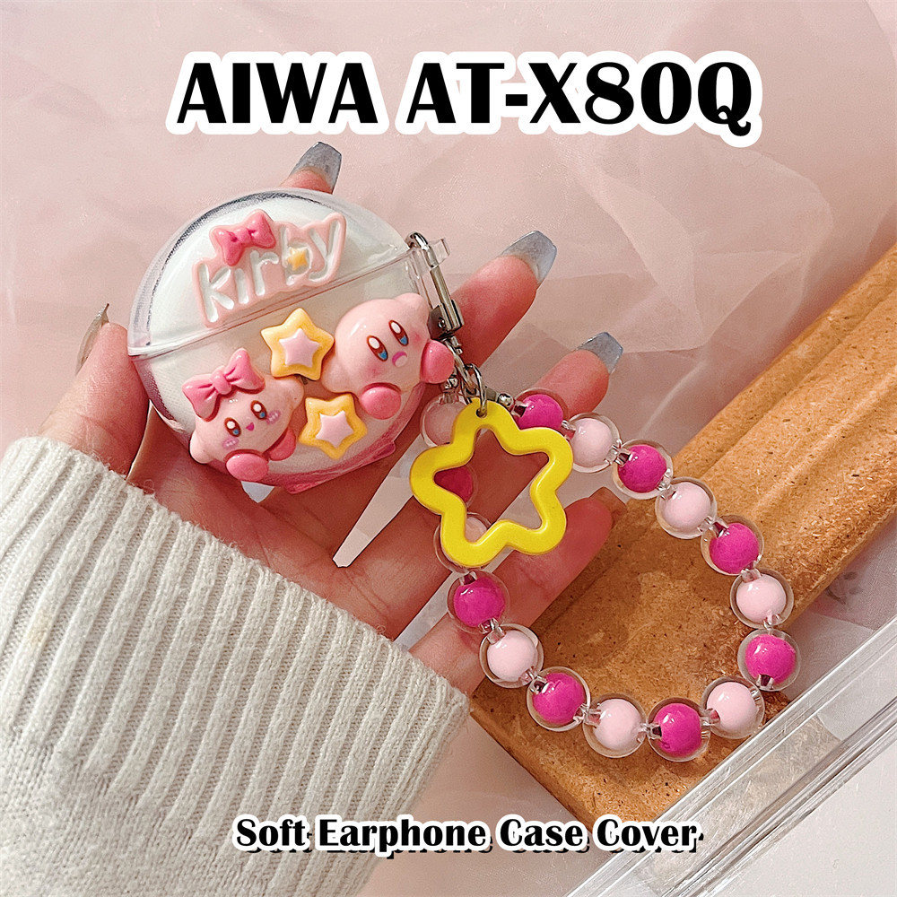 บูติกต้นฉบับสําหรับ Aiwa AT-X80Q กรณี DIY น่ารักสดการ์ตูนซิลิโคนอ่อนนุ่มหูฟังกรณีปลอกฝาครอบ