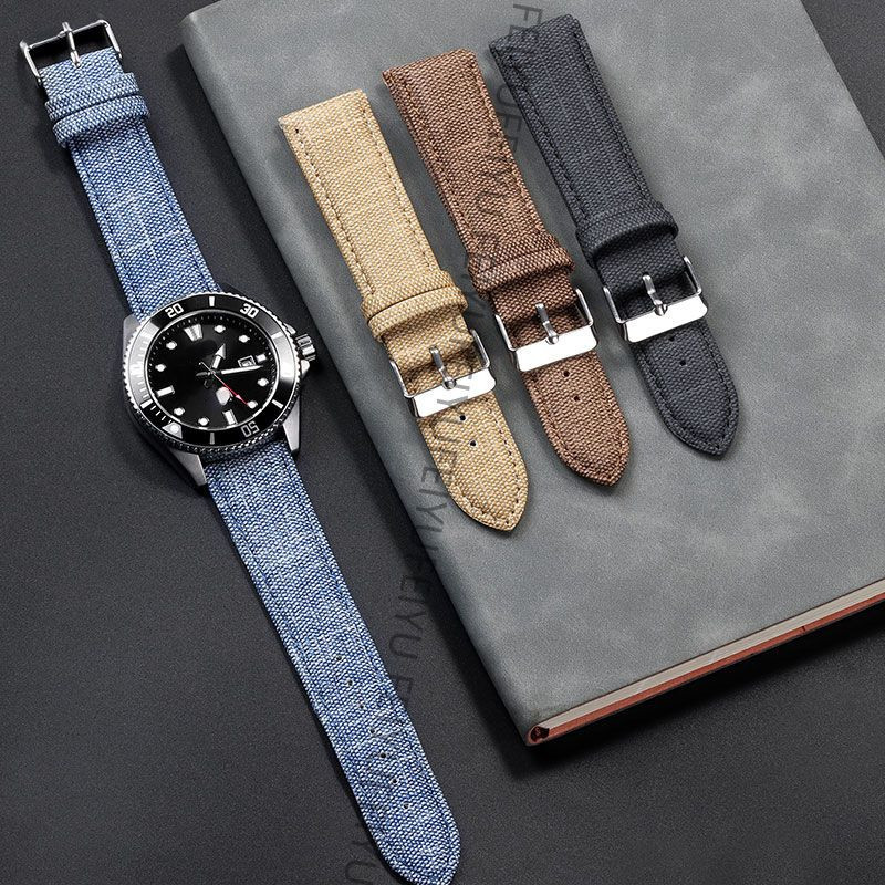 เร็ว การส่งสินค้า ผ้ายีนส์ ผ้าใบสายนาฬิกาไนล่อนวงสร้อยข้อมือหนังนิ่ม10มิลลิเมตร12มิลลิเมตร14มิลลิเมตร16มิลลิเมตร18มิลลิเมตร20มิลลิเมตร22มิลลิเมตรกีฬาสายนาฬิกาข้อมือสานเข็มขัดผู