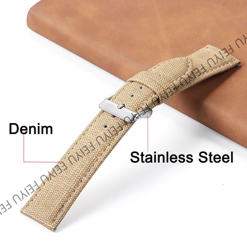 เร็ว การส่งสินค้า ผ้ายีนส์ ผ้าใบสายนาฬิกาไนล่อนวงสร้อยข้อมือหนังนิ่ม10มิลลิเมตร12มิลลิเมตร14มิลลิเมตร16มิลลิเมตร18มิลลิเมตร20มิลลิเมตร22มิลลิเมตรกีฬาสายนาฬิกาข้อมือสานเข็มขัดผู