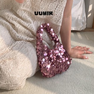 UUMIR กระเป๋าถือเลื่อมกระเป๋า,กระเป๋าจีบกลิตเตอร์แฟชั่นขนาดเ…