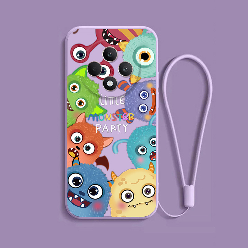 เคส OPPO Reno 12F 5G Reno12F Reno10 Reno7z Reno8z Reno5 Reno5 น่ารักจักรวาลมอนสเตอร์สีทึบเคสโทรศัพท์ Softcase ซิลิโคนเหลวกันกระแทก