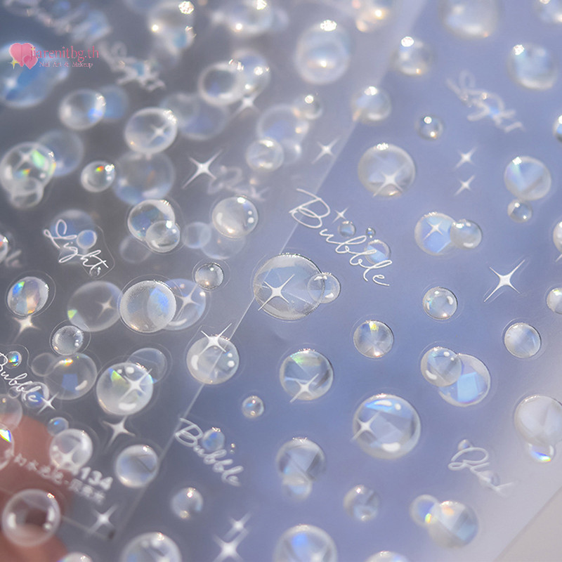 Renbg Dream ฤดูร้อน Shell Light Bubble เล็บสติกเกอร์ Love Mangxing อเนกประสงค์บรรเทา Thin และ Tough เล็บกลับกาว TH
