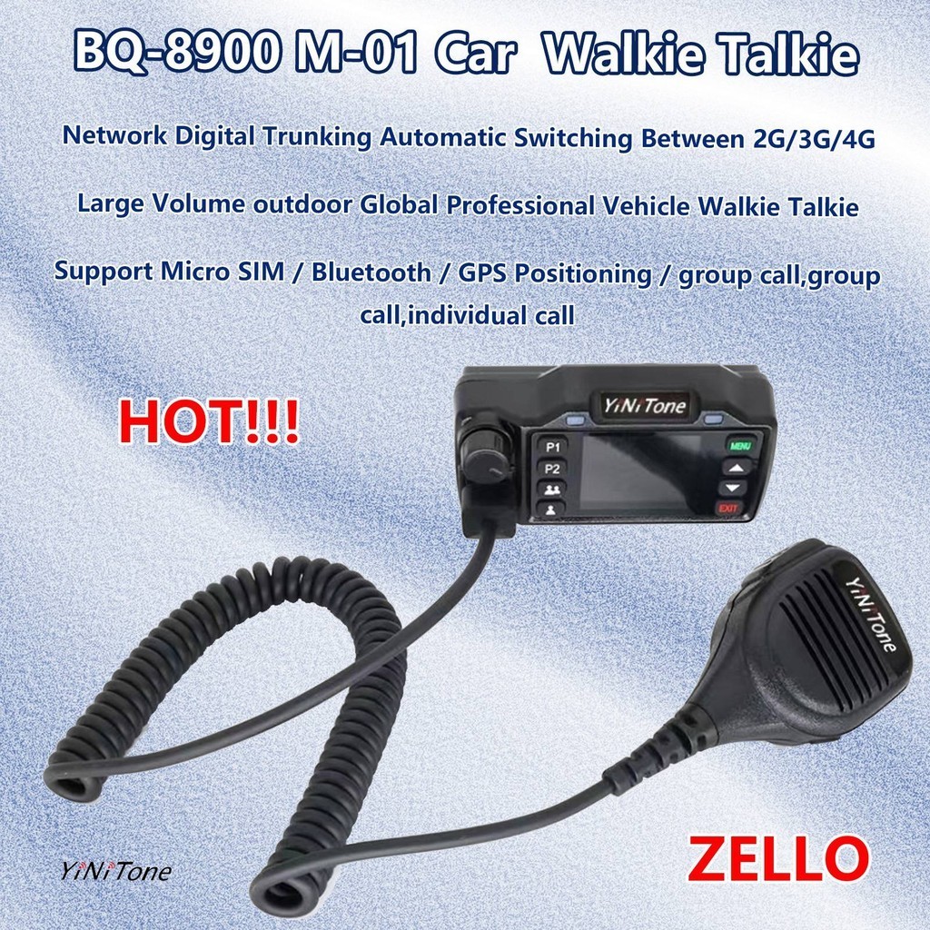 8900 Zello Amateur Mini Mobile CB วิทยุรองรับตําแหน่ง GPS บลูทูธ Wifi SOS M-01 Android Cart ts3 Prof