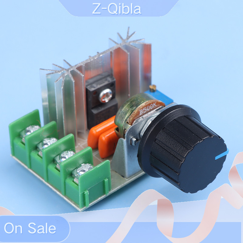 Z-qibla 1 ชิ้น 2000 วัตต์มอเตอร์ไร้แปรงถ่านควบคุมความเร็วตัวควบคุมแรงดันไฟฟ้ามอเตอร์ Ac ตัวควบคุมความเร็ว 50-220V 25A มอเตอร์ Nice