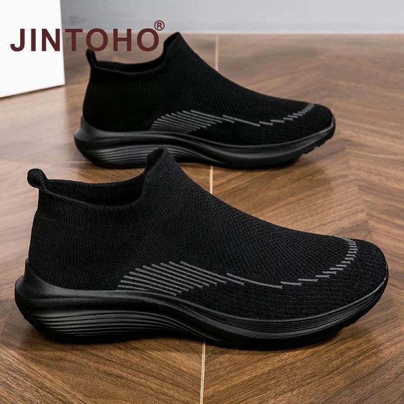 Jintoho حذاء رجالي سهل الارتداء مرن خفيف — صورة 2