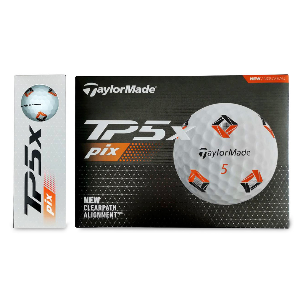 ลูกกอล์ฟ 5 ชั้น  (แพ็คเก็จใหม่) TAYLORMADE TP5X PIX GOLF BALLS รหัสสินค้า 1200102374767
