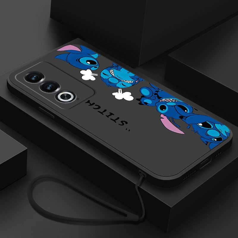 Oppo A3 Pro A3pro การ์ตูนมอนสเตอร์เคสมือถือตาโต Stitch Liquid Candy Silicon Full Camera Cover