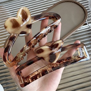 สไตล์ฝรั่งเศสรักลายเสือดาวกลวงหลังหัวช้อนแพนผมฉลามคลิป