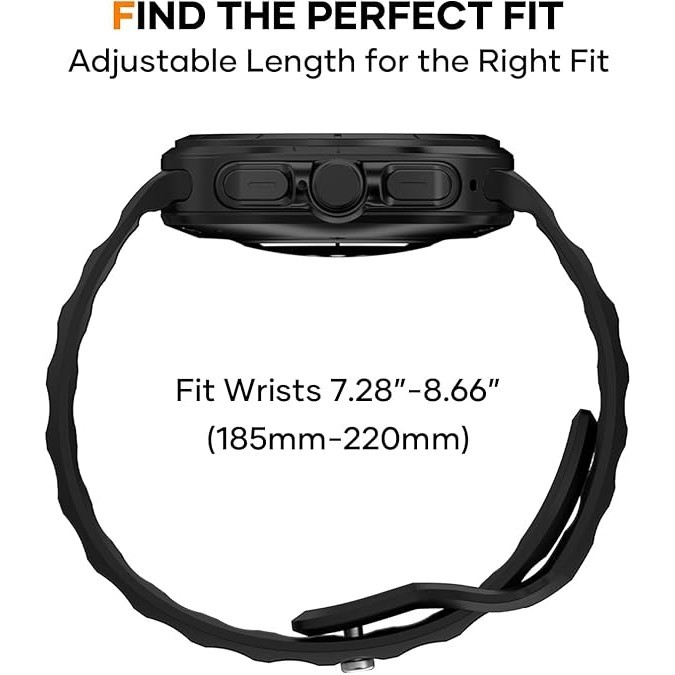 สายรัดสําหรับ Samsung Galaxy Watch Ultra 47 มม.ซิลิโคนสร้อยข้อมือกีฬาแบบนุ่มสําหรับ Galaxy Ultra 47 MM เปลี่ยนสายนาฬิกาอุปกรณ์เสริม