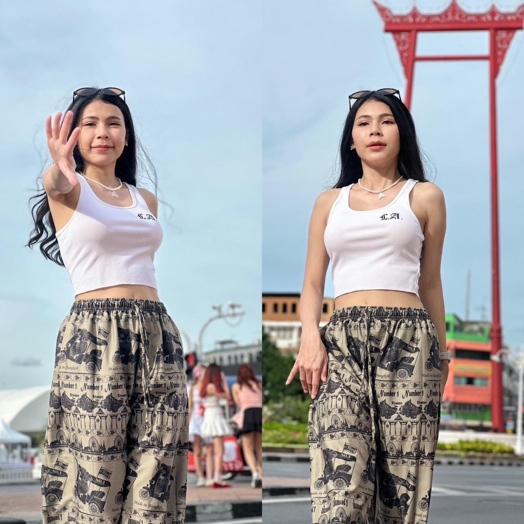 กางเกงช้าง กรุงเทพ งานลิขสิทธิ์ร้านNo.1shopผ้าไหมญี่ปุ่น2 กระเป๋าใส่สบายไม่ขาดง่าย ไม่ต้องรีด •ซอฟต์พาวเวอร์Thailand•