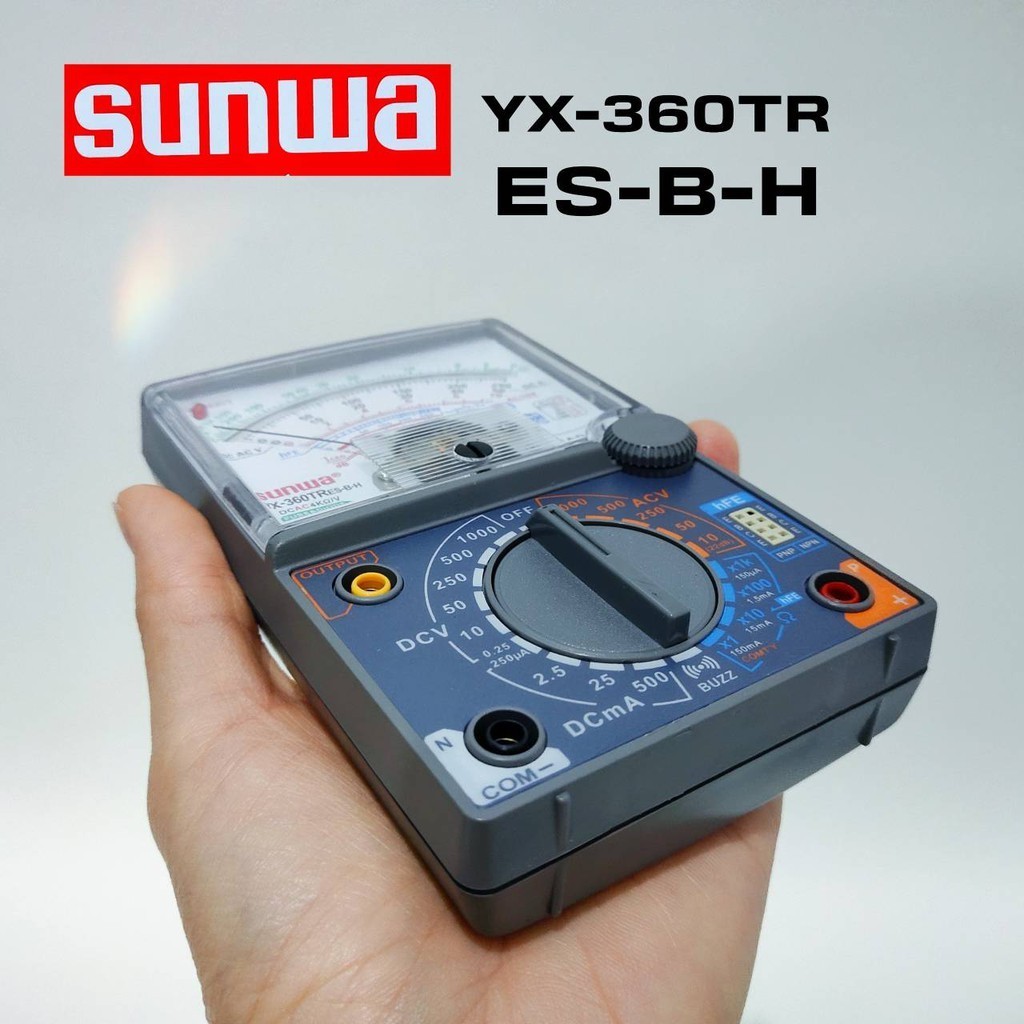 วัดไฟ มิเตอร์วัดไฟเป็นมัลติมิเตอร์แบบเข็มจิ๋ว SUNWA รุ่นYX-360TR ES-B-H Analog Multimeter มีเสียงบัด