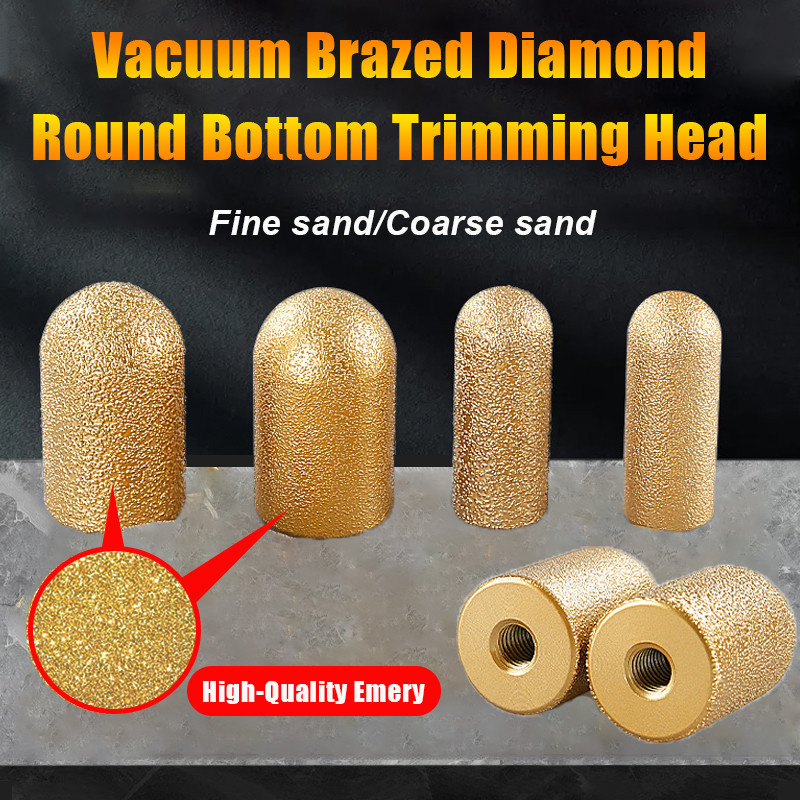เพชรสูญญากาศ Brazed รอบด้านล่าง Trimming หัว M10 ด้ายหินแกะสลักเครื่องมือ M14 TO M10 อะแดปเตอร์ Fine/Coarse ทรายขัดสําหรับหินอ่อนหินแกรนิต Quartz Rock