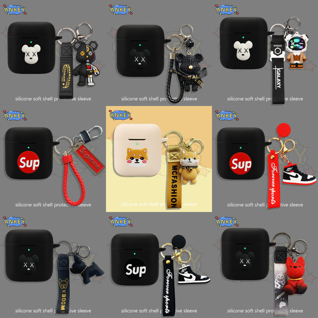 for Marshall Minor III / Minor IV Case Dog Gift Earphone Silicone Earbuds Soft Protective Headphone Cover Headset Skin With Pendant