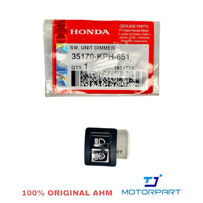 TOMBOL 35170-KPH-651 Karisma KPH Dim Button Karisma KPH SupraX125 Dim Switch ของแท้ 100%