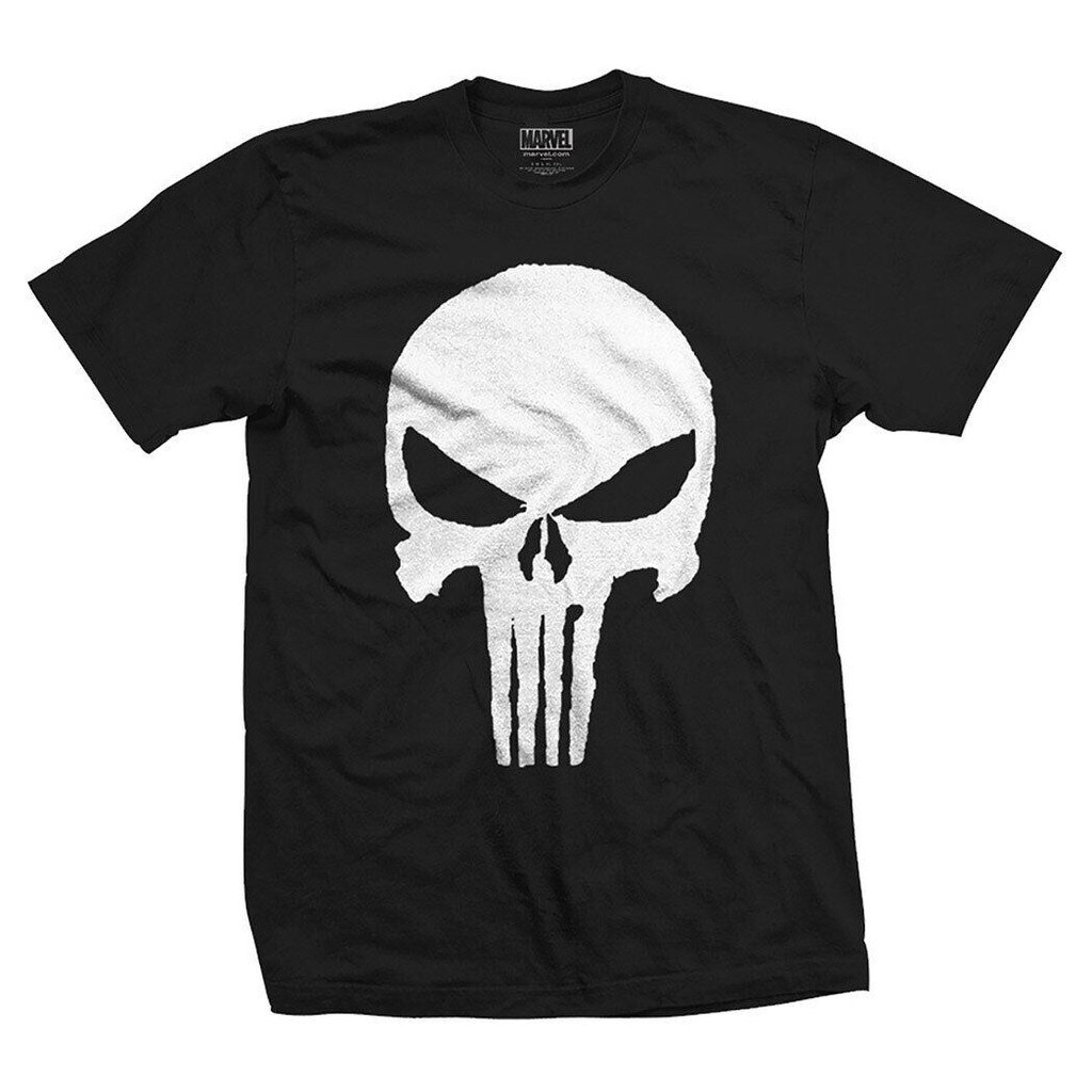 เสื้อยืด The Punisher Skull Marvel Comics New Black