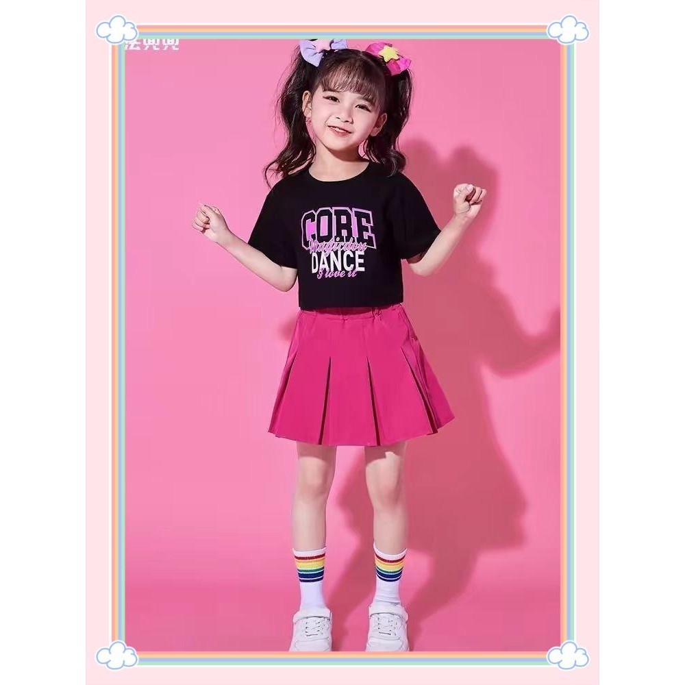 เสื้อครอปสไตล์เกาหลี แขนสั้น พิมพ์ลายโบว์ ใส่สบาย น่ารัก สำหรับเด็กผู้หญิง อายุ 3-12ปี
