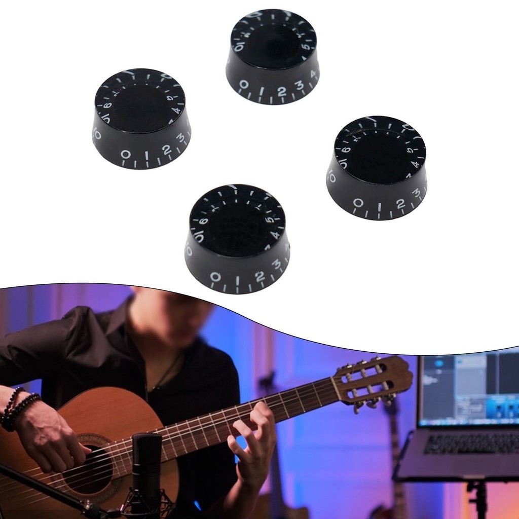 [ในสต็อก] 4 ชิ้นหลายสี LP กีตาร์ไฟฟ้า Volume Tone Knob หมวกด้านบนปุ่มควบคุมความเร็ว - รูปที่ 7