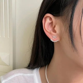 วินเทจแฟชั่นเงินทองลูกไม้กุทัณฑ์น่ารักหูกระดุมต่างหูเครื่องประดับอุปกรณ์เสริม