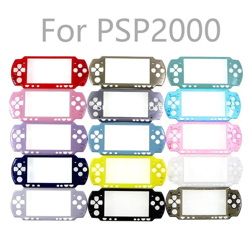 1PCS หลายสีสําหรับ Sony PSP 2000 ใหม่ด้านหน้า Faceplate กรณีฝาครอบโลโก้ด้านบนสําหรับ PSP2000