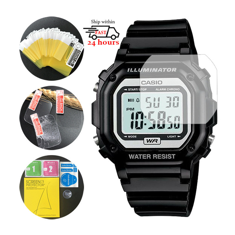2pcs ระเบิดนาฬิกาป้องกันหน้าจอสําหรับ Casio G-Shock DW5600 DW5610 GA-2100 A158W F-91W AE-1200WH MQ-24 Clear Anti-Scratch กันน้ํา Full Protectors