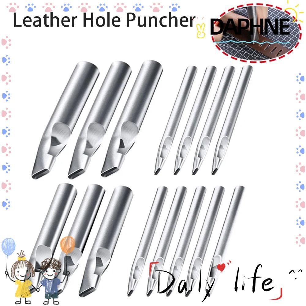Daphne 1 ชิ้นเครื่องเจาะรูหนัง,เข็มขัดหนัง Hollow Hole Oval Hole Punch, DIY เครื่องมือเหล็ก Craft Ellipse Punch