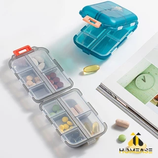 HA กล่องเก็บยา เก็บของอเนกประสงค์ 10 ช่อง ป้องกันความชื้น ขนาดเล็ก แบบพกพา Storage box