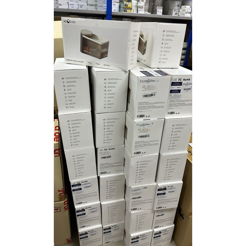 ที่ให้น้ำแมว  VooCoo น้ำพุสัตว์เลี้ยง น้ำพุเเมว ระบบกรองน้ำ 4 ชั้น Flow Automatic Sterilizing Pet Wa