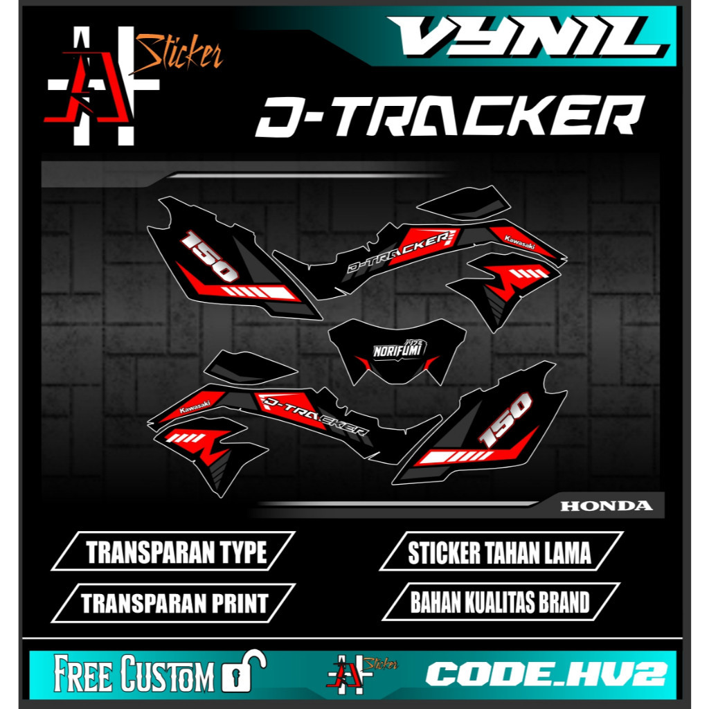 D-TRACKER DTX SIDE BODY STRIPING (เฉพาะ) D-TRACKER MOTORCYCLE STRIPING ใหม่ล่าสุด MOTIF Hv2