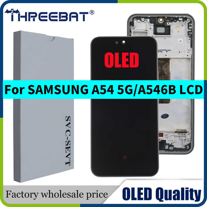 Full Size NEW OLED Display For Samsung A54 5G A546B A546E A546U Pantalla Touch Screen Digitizer As