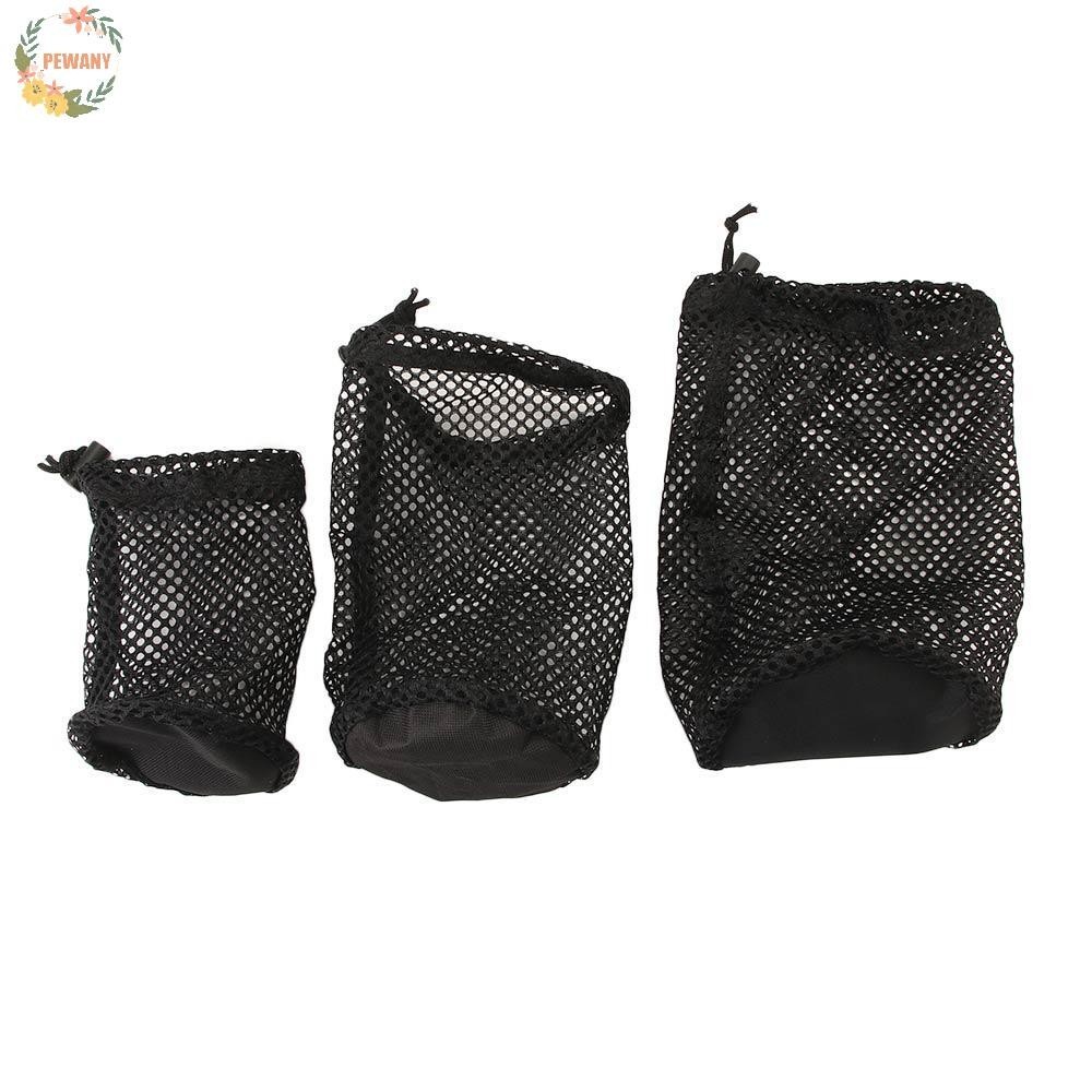 Pewany กระเป๋าตาข่ายไนล่อนสีดําสําหรับใส่ลูกกอล์ฟน้ําหนักเบา 16/32/56
