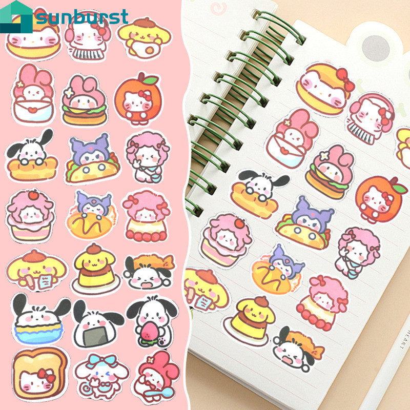 SANRIO 100ชิ้นการ์ตูนซานริโอสติ๊กเกอร์-กาวในตัวของขวัญสติ๊กเกอร์-น่ารักอะนิเมะปิดผนึกสติ๊กเกอร์-ของฉัน ทํานอง คุโรมิ สติกเกอร์- ทําเอง กัวก้า ไดอารี่สติ๊กเกอร์-เครื่องเขียนอุปกรณ์ตกแต