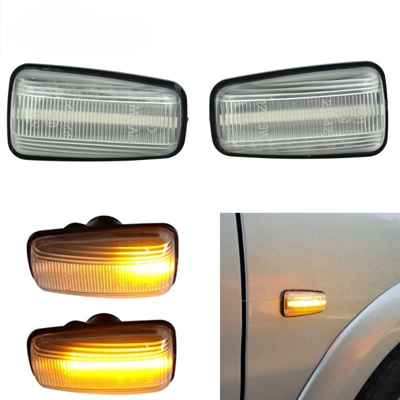 แบบไดนามิก LED ไฟเลี้ยวด้านข้างสําหรับ Peugeot 306 106 406 806 Expert Partner สําหรับ Citroen Berlin