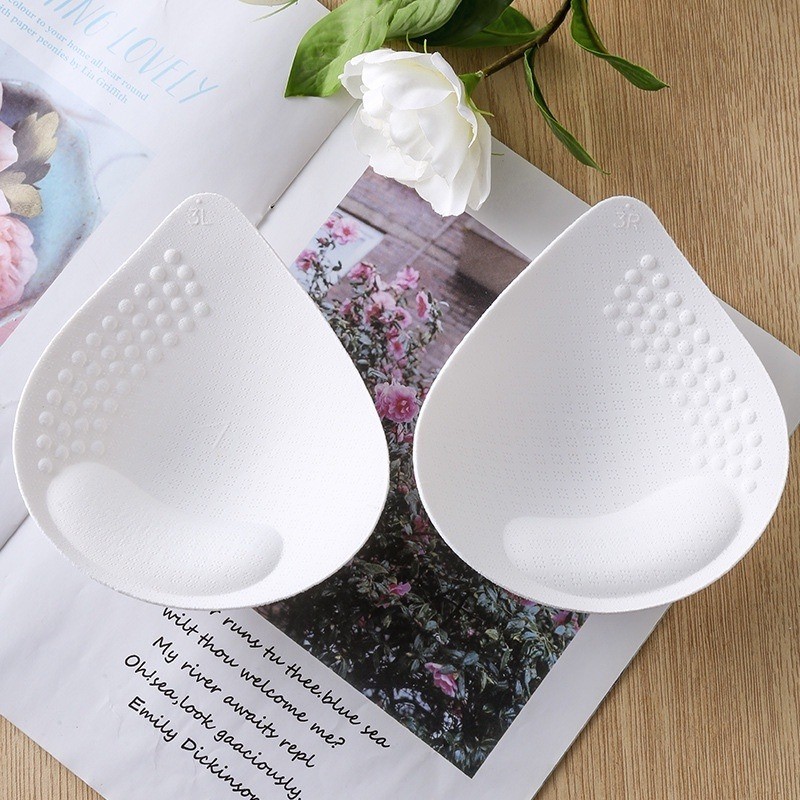 ผู้หญิงชุดว่ายน้ําแผ่นฟองน้ําโฟม Push Up Enhancer หน้าอกถ้วยเต้านมชุดว่ายน้ําแทรกชุดชั้นใน Exotic Bra Pad