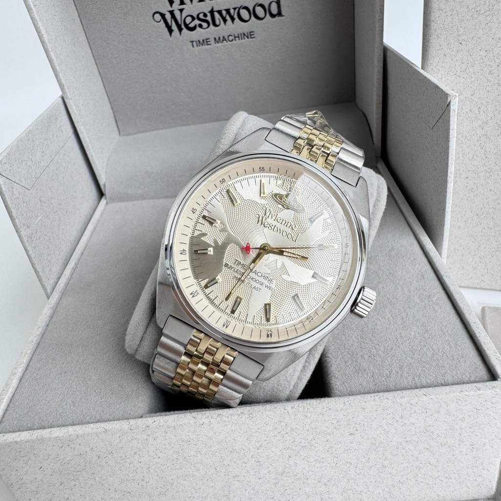 Vivienne Westwood แกะสลัก Star Plate แฟชั่นนาฬิกาชาย/หญิง 39MM