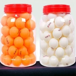 ลูกปิงปอง 60ลูก พร้อมโหลพลาสติกใส่ ปิงปองสีขาว/สีส้ม #T-0002